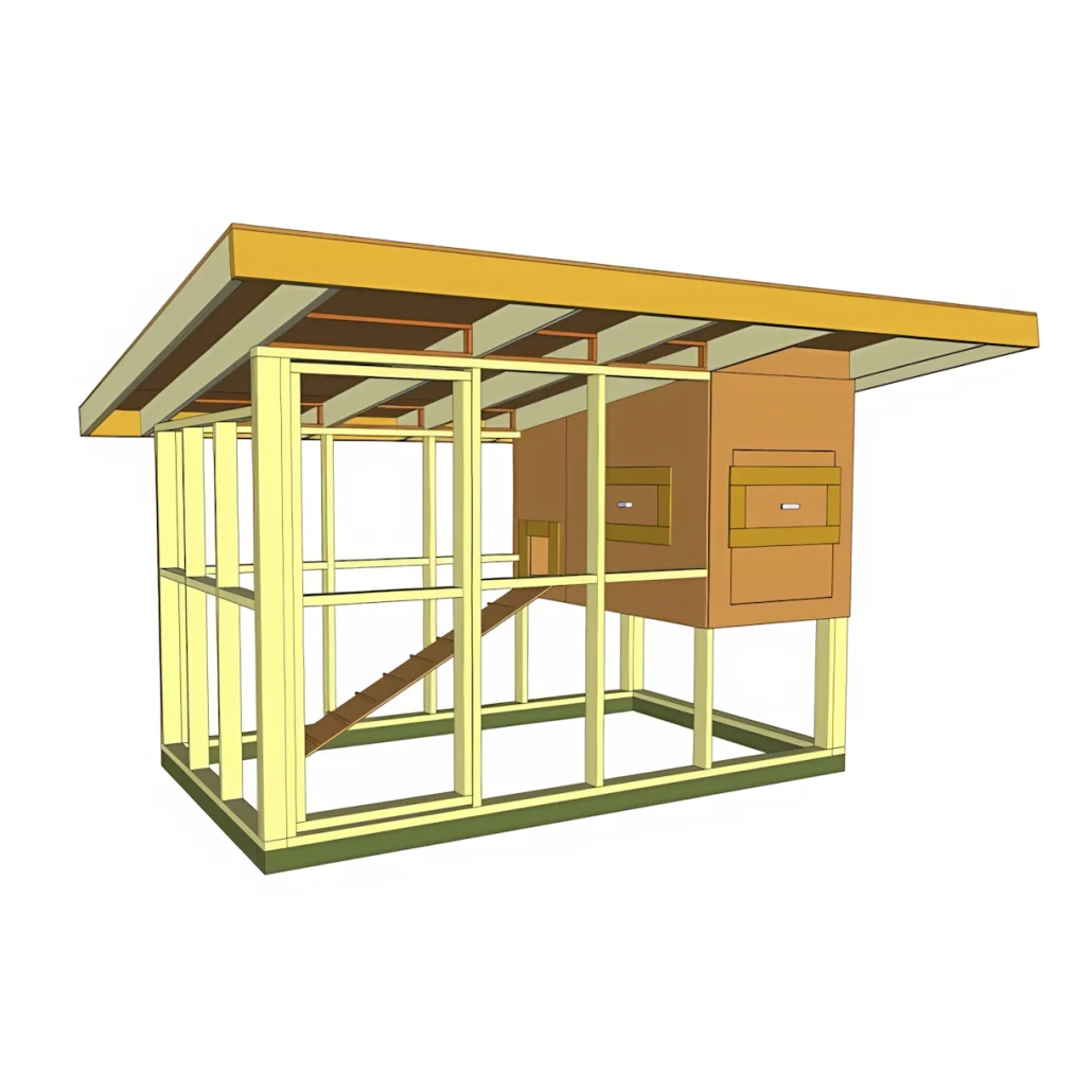 Covered Run Chicken Coop Plans